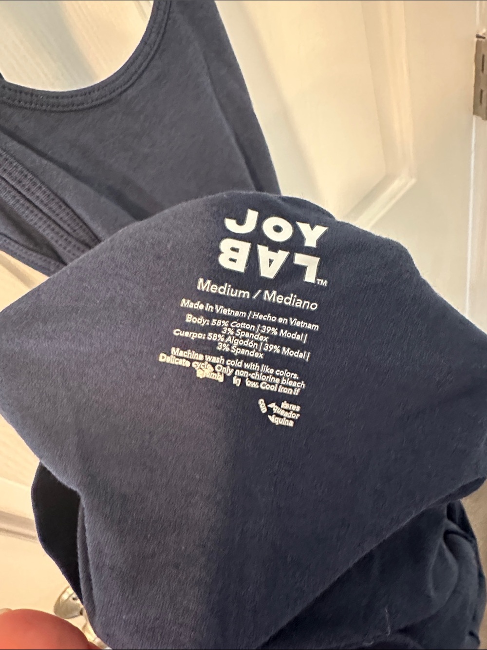 JoyLab Navy Racerback Tank - Picture 3 of 3